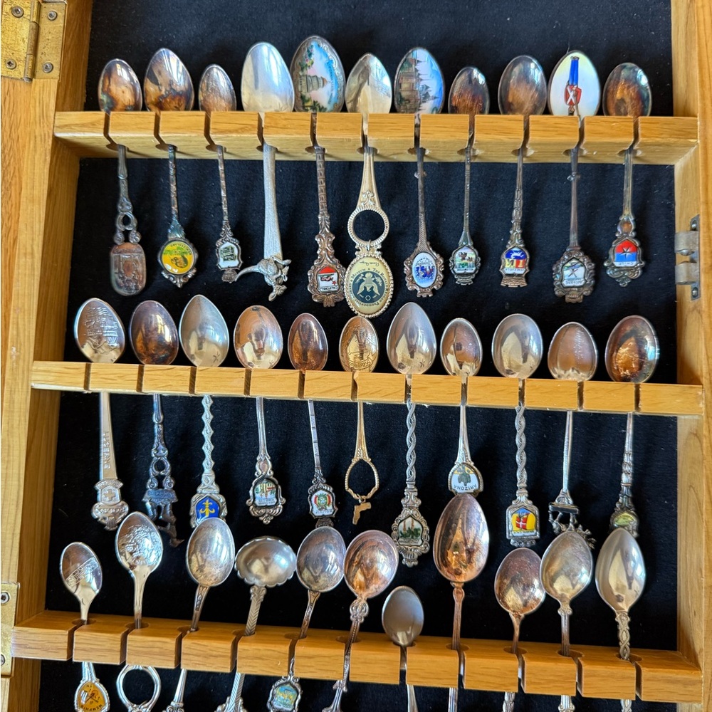 Decorative Silver Spoon Collection Display - Picture 2 of 4